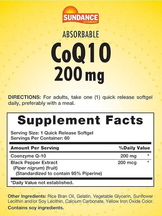 Sundance CoQ10 200mg 60 Softgel