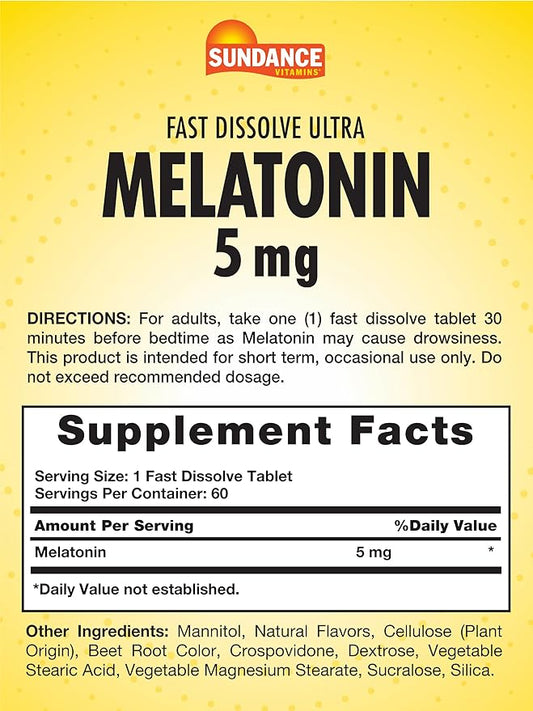 Sundance Melatonin 5 mg 60 Tablets