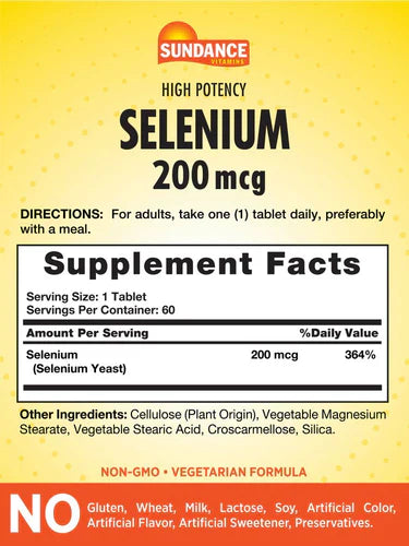 Sundance Selenium 200 mcg 60 Tablets