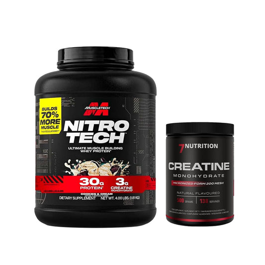 نيتروتك واي بروتين 1.8 كجم + كرياتين مونوهيدرات 100 حصة (كومبو)