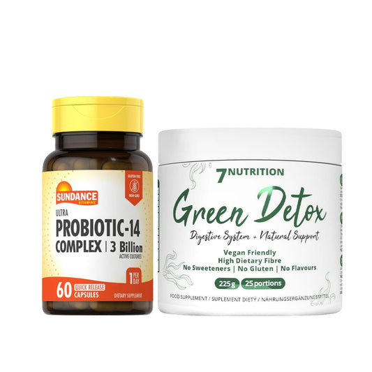 Colon Health Support ( Probiotic 25 Billions + Green Detox powder 30 Serv )