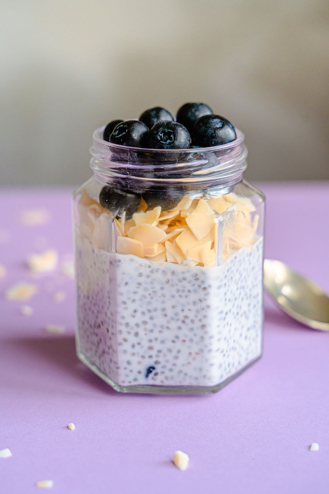 Blueberry almond chia pudding