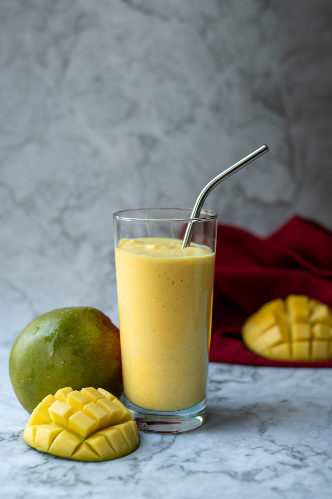Mango vanilla protein lassi