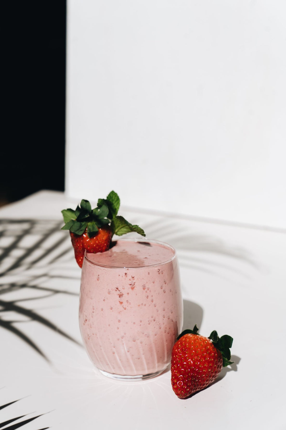Strawberry vanilla protein smoothie