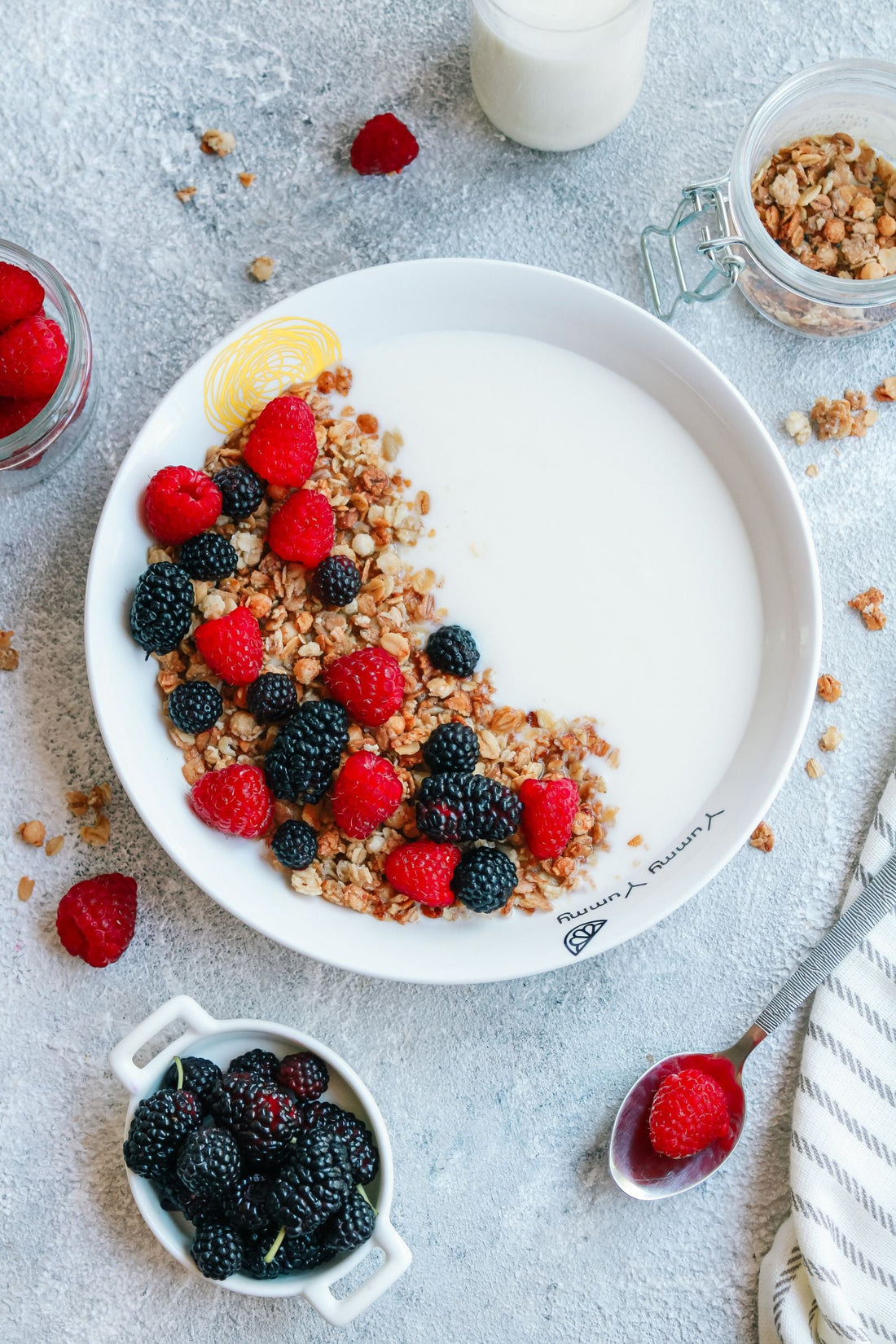 Berry yogurt and granola bowl