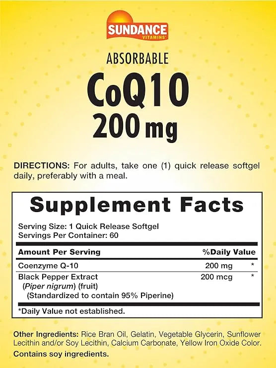 Sundance CoQ10 200mg 60 Softgel