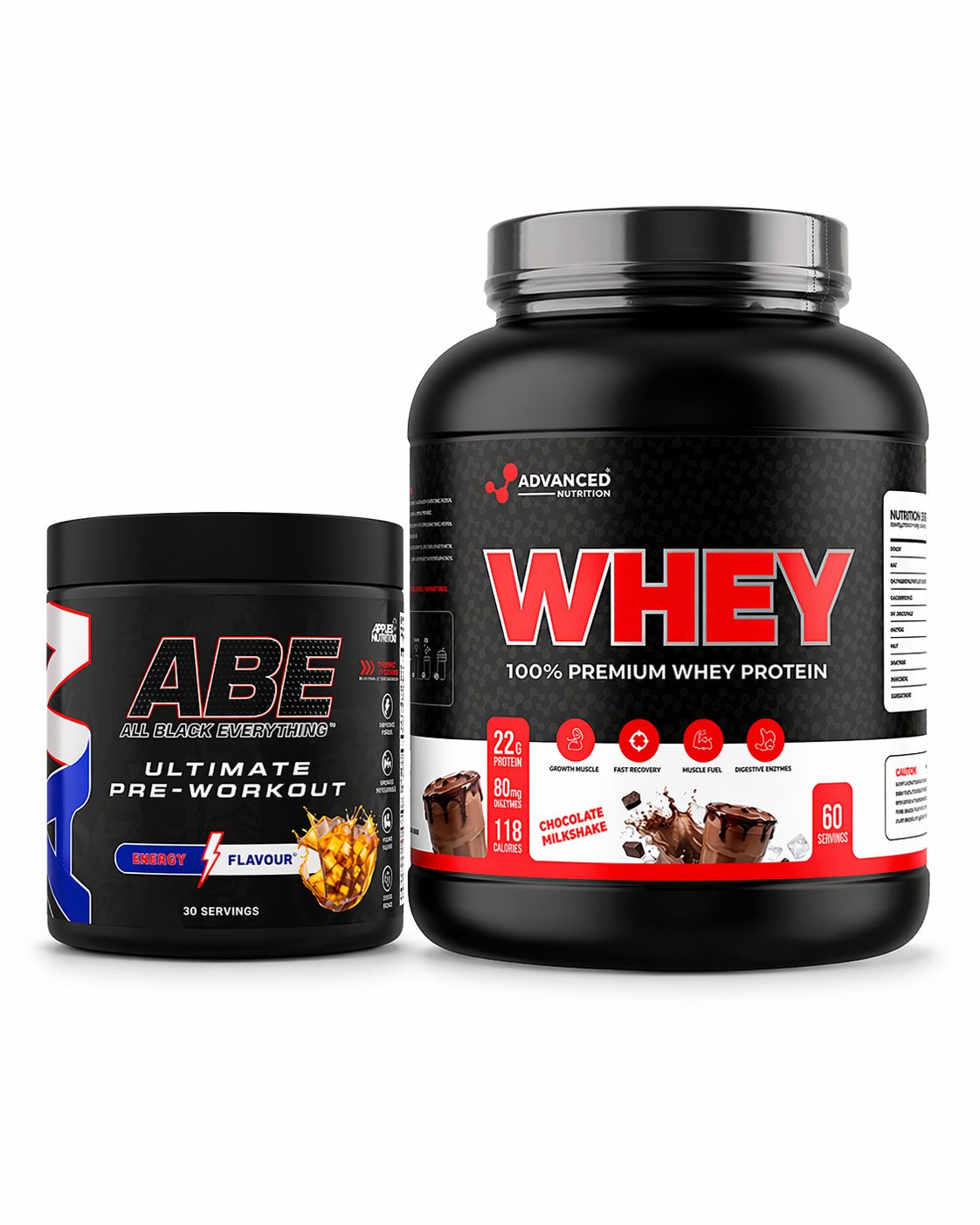 Advanced Nutrition Whey Protein 60 Servings + ABE Power 30 Servings ( Combo )
