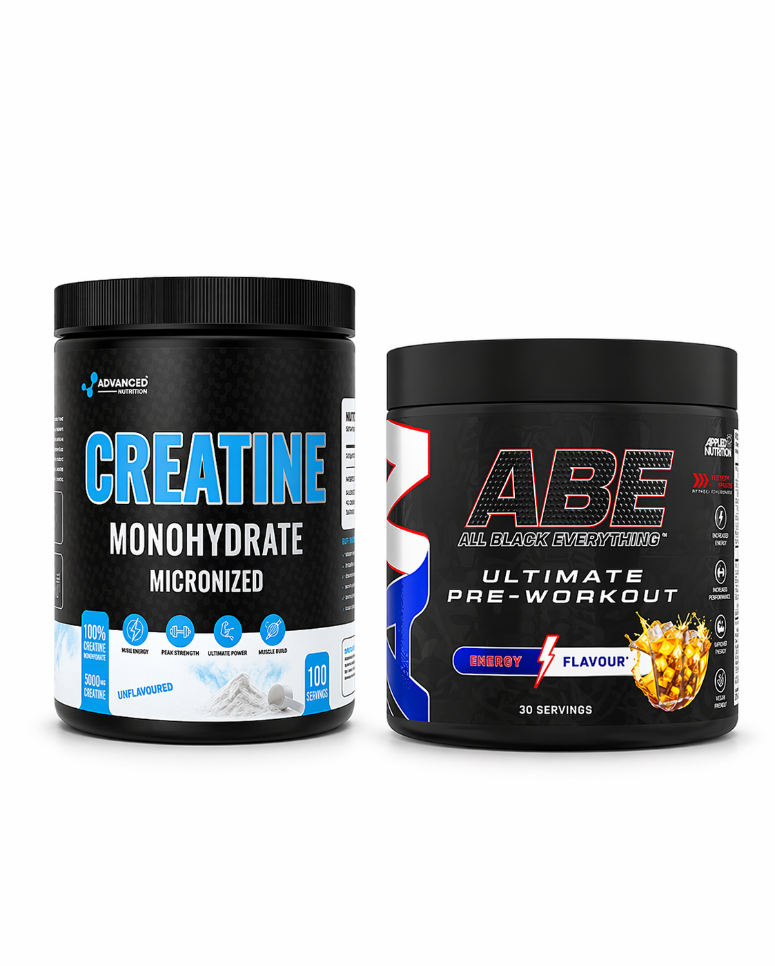 ABE Pre Workout 30 serv +  Advanced Nutriton Creatine Monohydrate (500g) 100 servings ( Combo )
