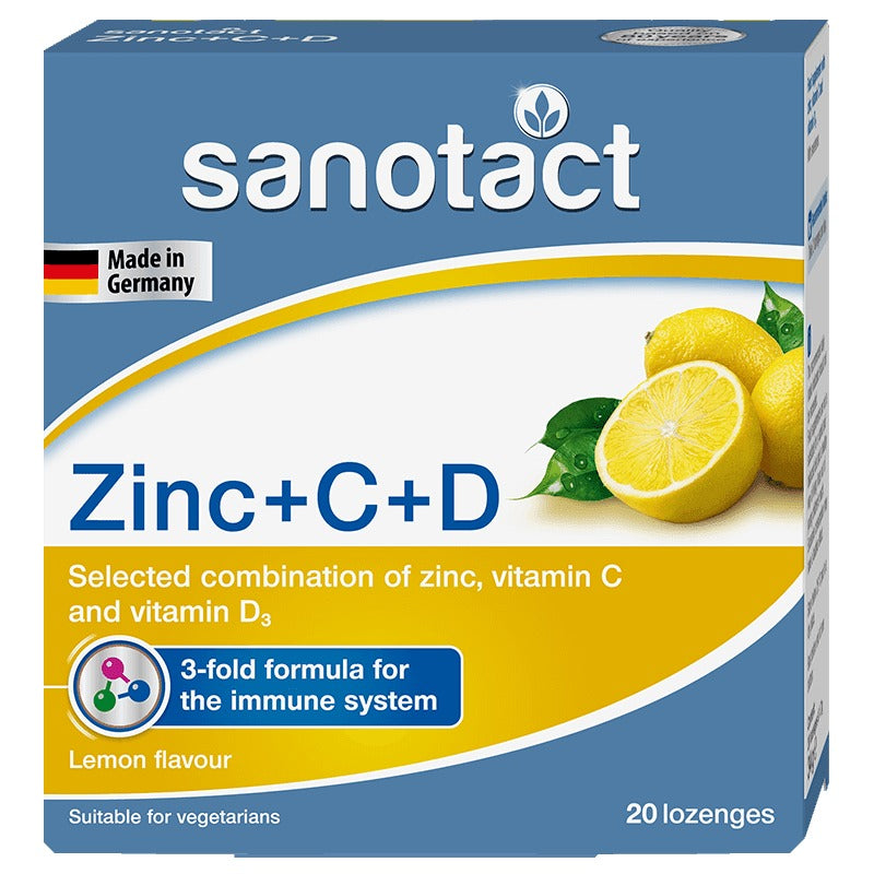 sanotact Zinc+C+D - 20 Lozenges