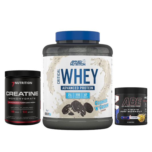 Critical Whey 2kg + 7Nutrition Creatine 100 Serv + ABE Pre Workout 30 Serv ( Combo )