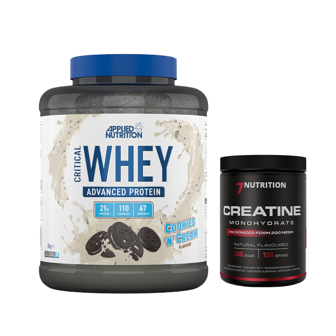 كريتكال واي بروتين 2 كجم + كرياتين مونوهيدرات 100 جرعة (كومبو)