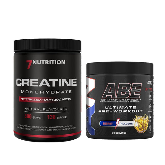 ABE Pre Workout 30 serv + 7 Nutrition Creatine Monohydrate 100 Serv ( Combo )