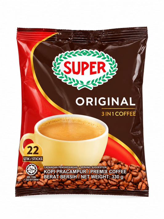 Super coffee 3in1 with sweetener 22 sachets