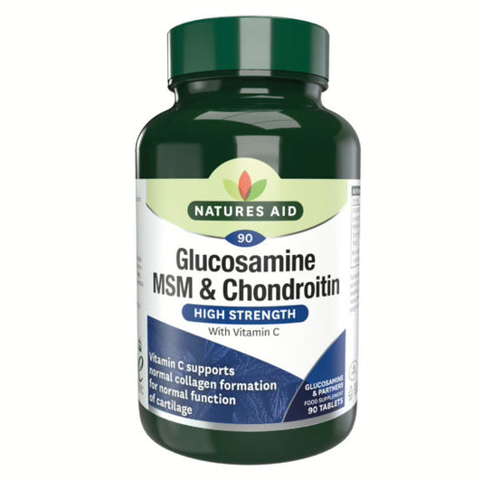 Natures Aid Glucosamine MSM & Chondroitin 90 Tablets