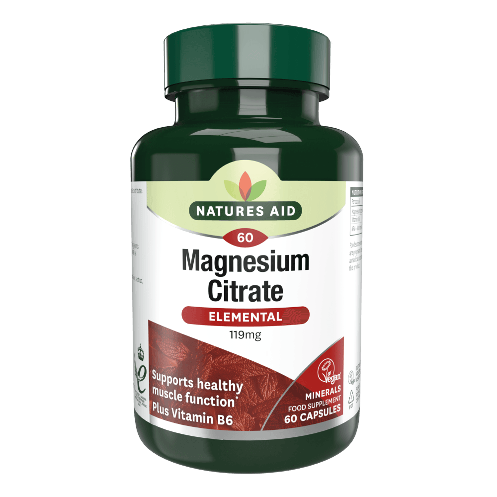 Natures Aid Magnesium Citrate 119 mg 60 Capsules